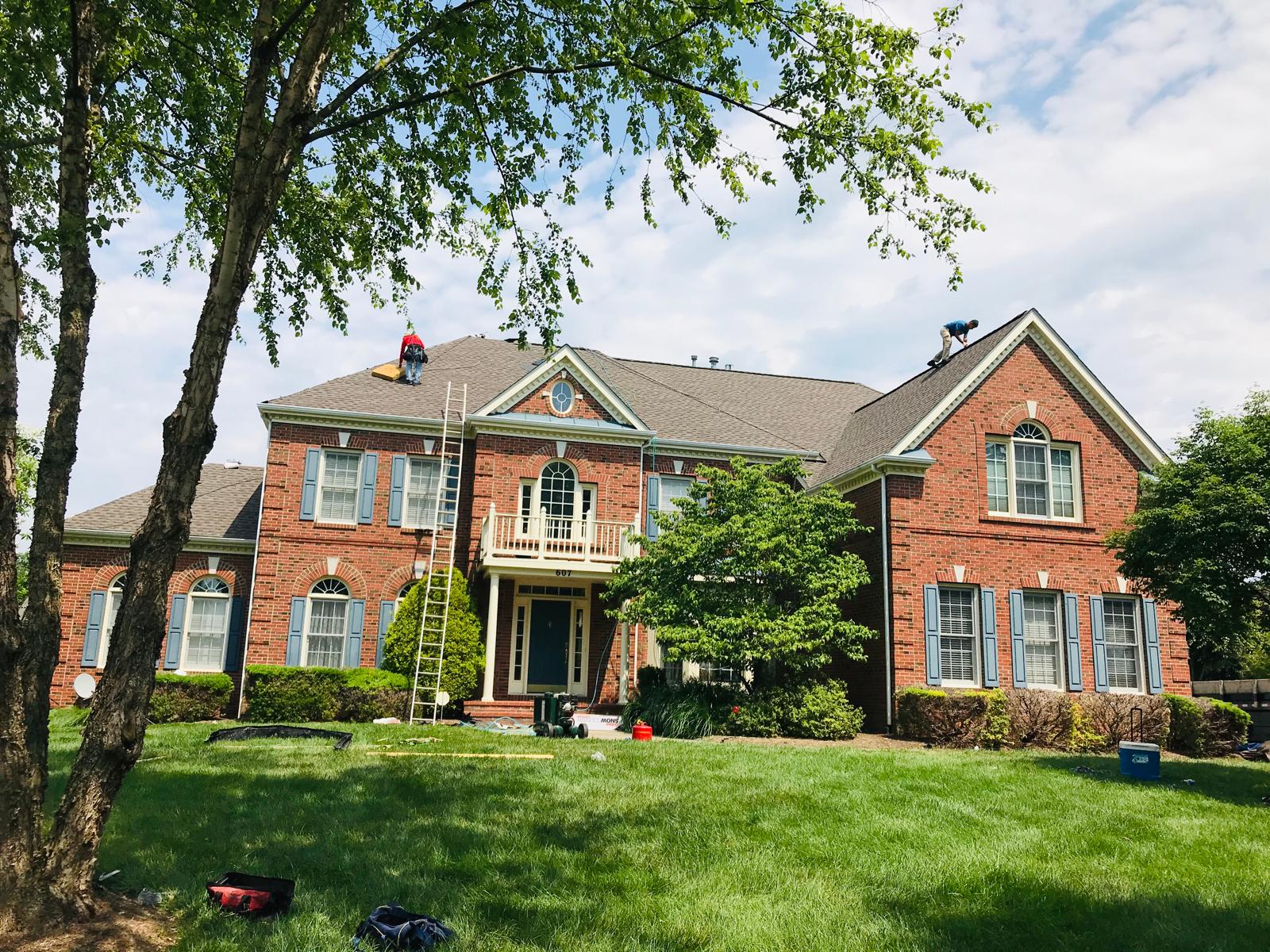 Residential re-roof with upgraded underlayment in Maryland