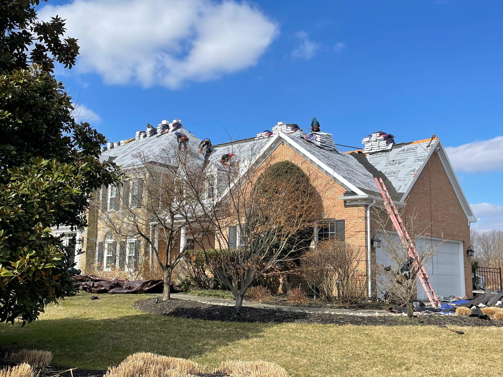 Completed architectural shingle installation in Maryland