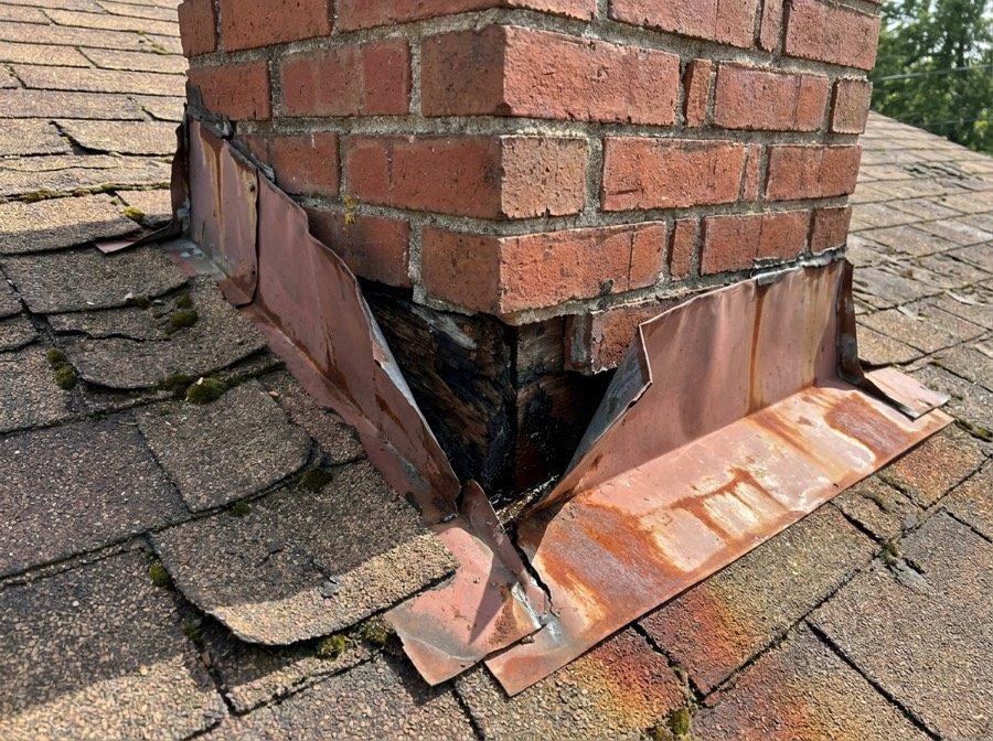 Chimney flashing repair — Maryland