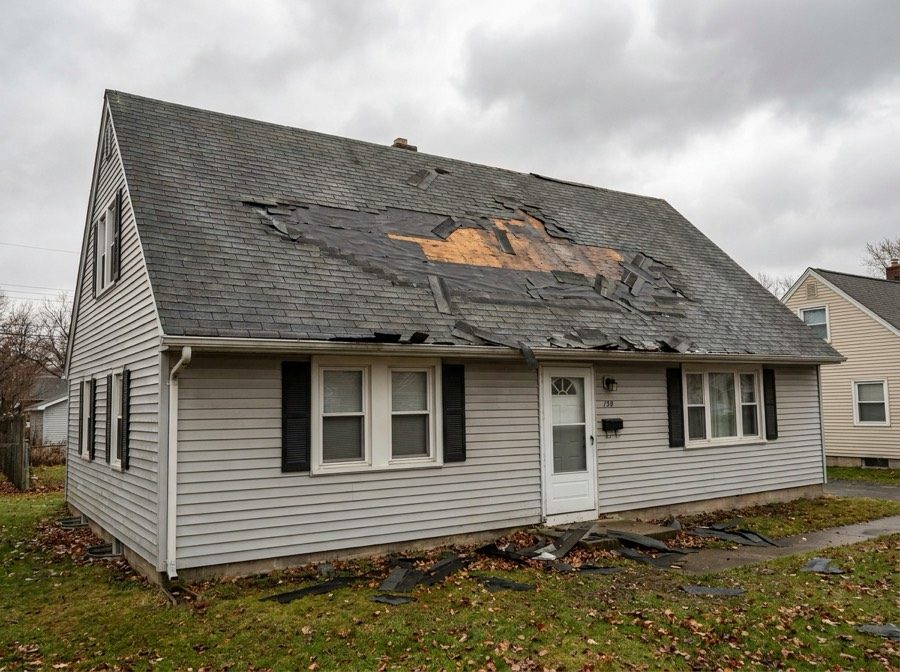 Wind-damaged shingle replacement — Virginia