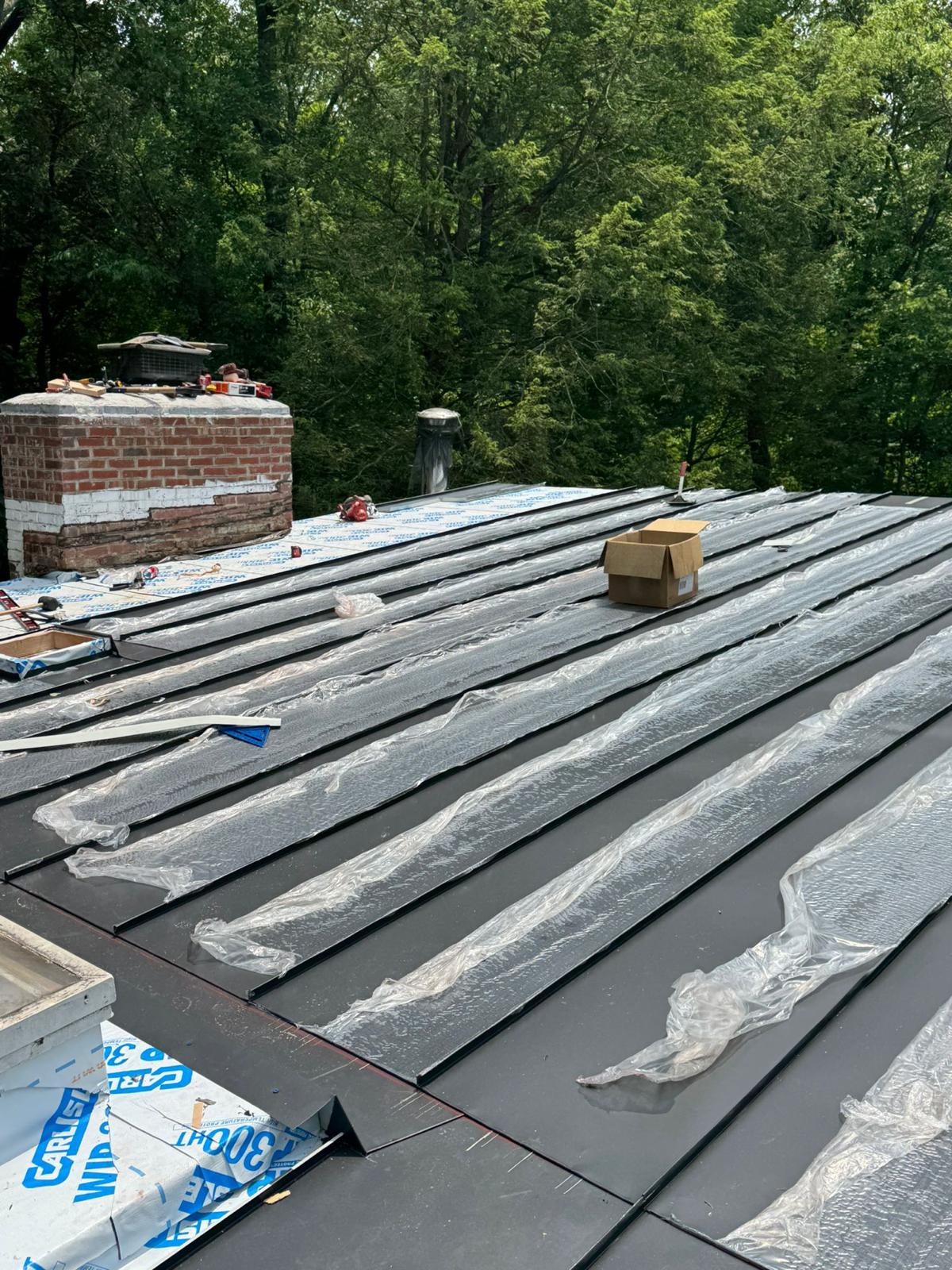 metal roofing installation project
