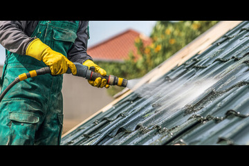 Clean and shiny home roof after Roof Cleaning Services.