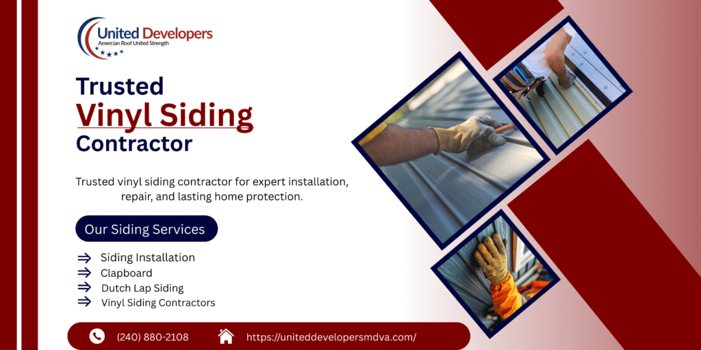 installation team of vinyl siding contractors completing a home project