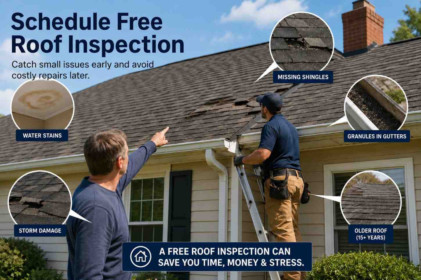 Free roof inspection for a Maryland and Virginia home