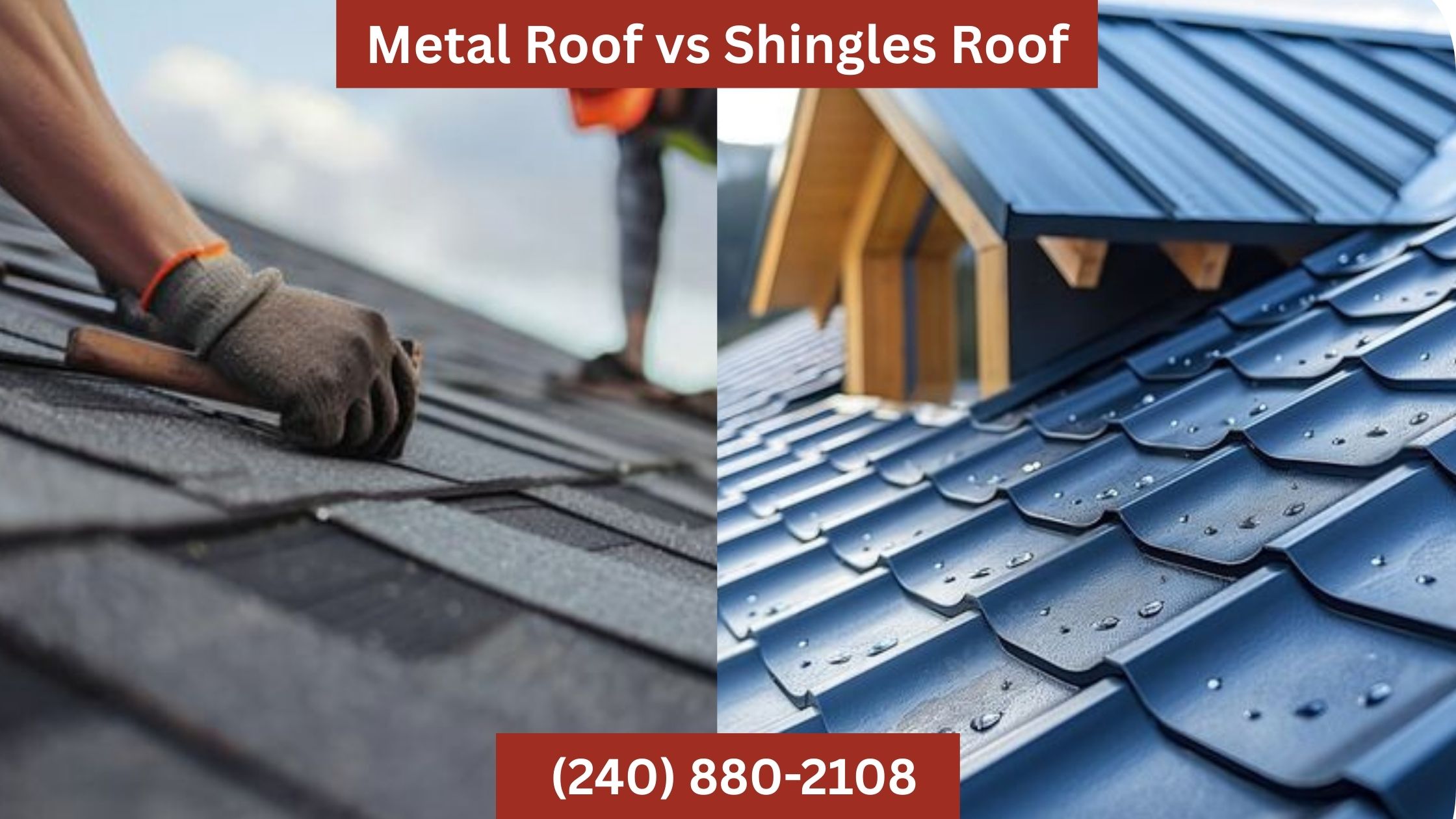 metal roof vs shingles banner