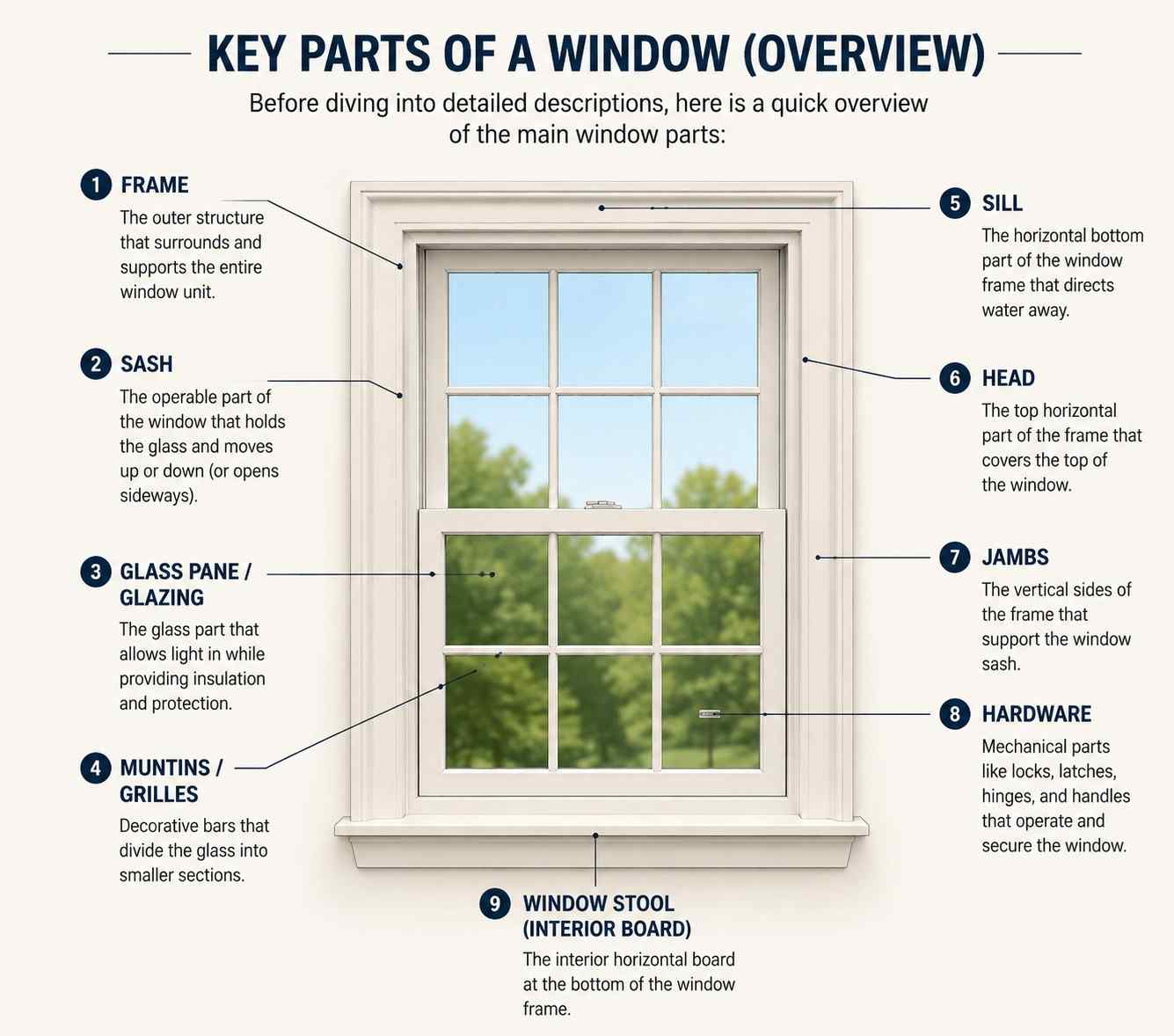 parts of a window diagram