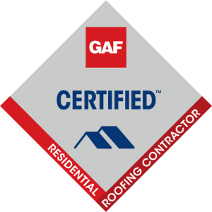 GAF certified residential roofing contractor logo